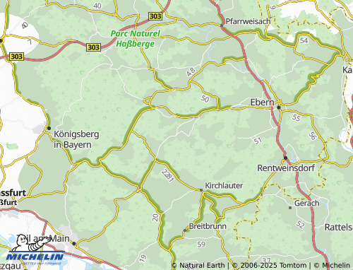 MICHELIN-Landkarte Weißenbrunn - ViaMichelin