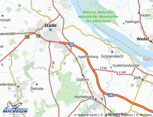 MICHELIN Agathenburg map - ViaMichelin