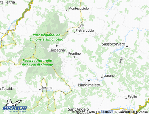 MICHELIN Frontino map - ViaMichelin