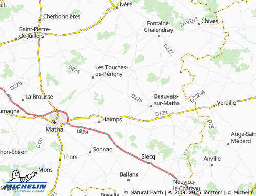 Carte MICHELIN Gourvillette - ViaMichelin