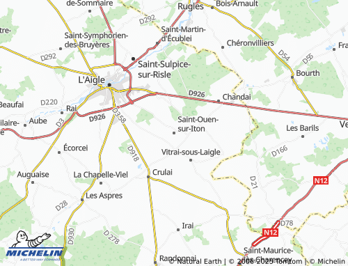 MICHELIN Saint-Ouen-sur-Iton map - ViaMichelin