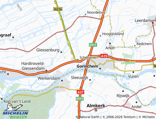 MICHELIN Schelluinen map - ViaMichelin