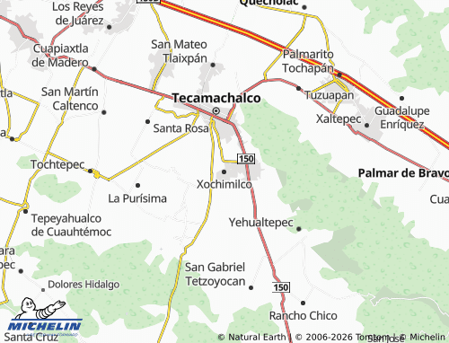 MICHELIN Xochimilco map - ViaMichelin