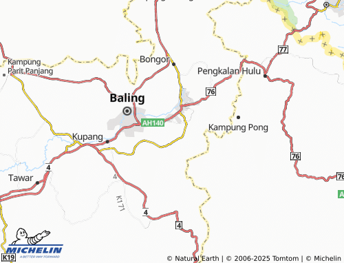 MICHELIN Kampung Tengah map - ViaMichelin