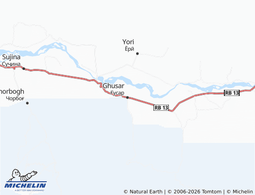 Mappa MICHELIN Ghusar - ViaMichelin