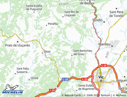 MICHELIN Sant Jaume de Fenollet map - ViaMichelin