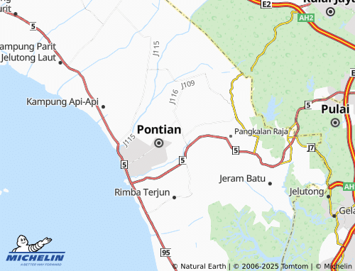 Carte MICHELIN Kampung Parit Bengkok - ViaMichelin