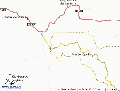 MICHELIN São Geraldo map - ViaMichelin