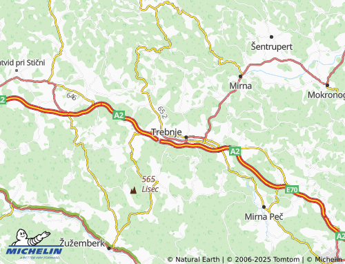 MICHELIN-Landkarte Rožni Vrh - ViaMichelin