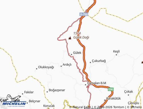 MICHELIN Gülek map - ViaMichelin