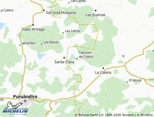 Mappa MICHELIN Tejocote de Calera - ViaMichelin