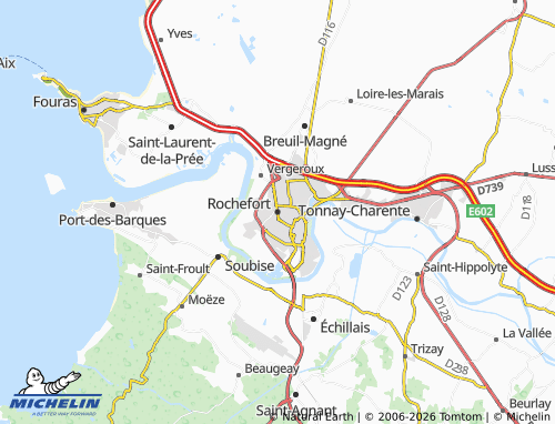 Mapa MICHELIN Rochefort - ViaMichelin