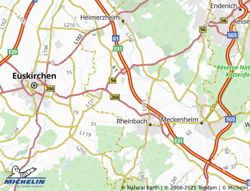MICHELIN Niederdrees map - ViaMichelin