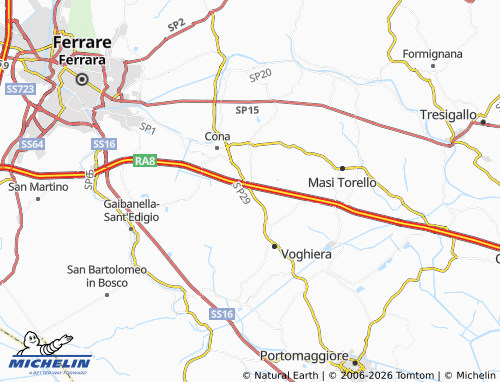MICHELIN Gualdo map - ViaMichelin