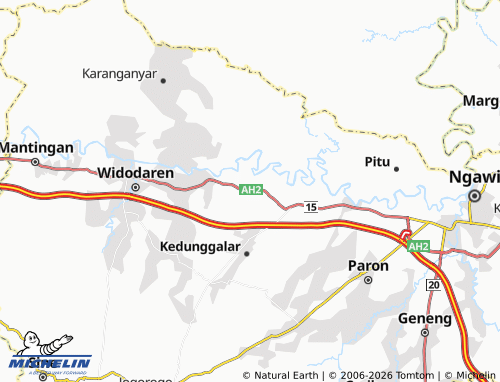 MICHELIN Bangunrejo Kidul map - ViaMichelin