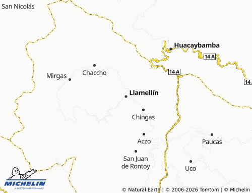 MICHELIN Llamellín map - ViaMichelin
