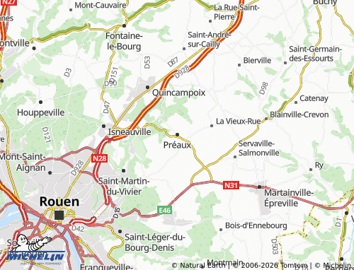 Mapa MICHELIN Préaux - ViaMichelin
