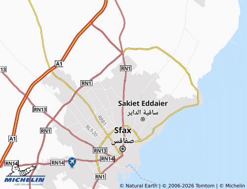 Carte MICHELIN Sakiet Ezzit - ViaMichelin