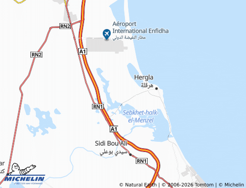 Carte MICHELIN El Mhedhba - ViaMichelin