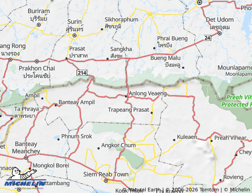 Mapa MICHELIN Anlong Veaeng - ViaMichelin