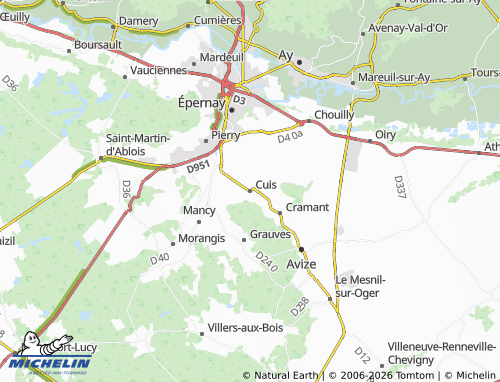 MICHELIN Cuis map - ViaMichelin
