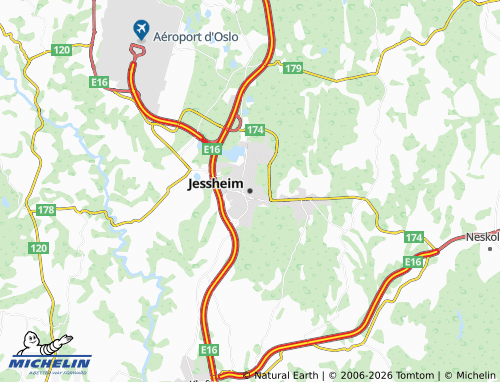 Carte MICHELIN Jessheim - ViaMichelin