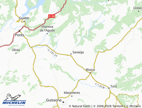 MICHELIN-Landkarte Sanaüja - ViaMichelin