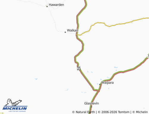 Mapa MICHELIN Weka Pass - ViaMichelin