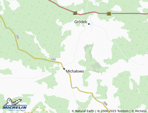 MICHELIN-Landkarte Pieńki - ViaMichelin