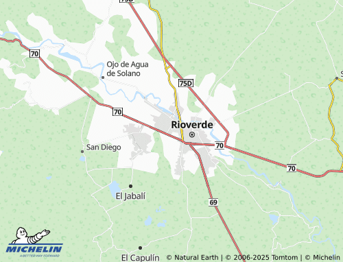 MICHELIN Villas de Santa Elena map - ViaMichelin