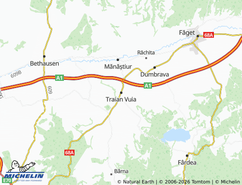 Carte MICHELIN Traian Vuia - ViaMichelin