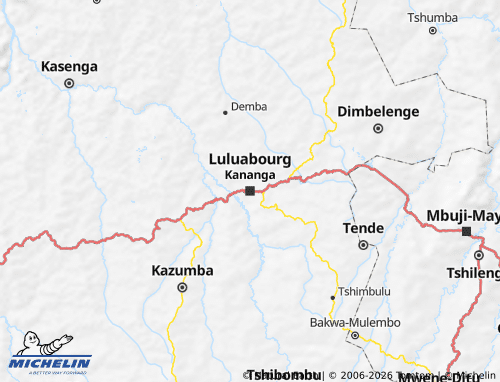 Mapa MICHELIN Kasaï-Occidental - ViaMichelin