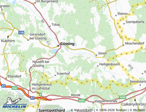 Mappa MICHELIN Glasing - ViaMichelin