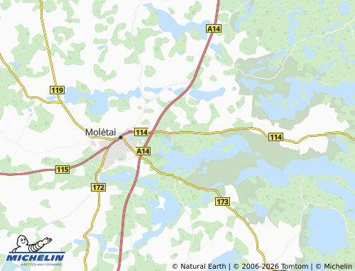 MICHELIN Cezariškiai map - ViaMichelin
