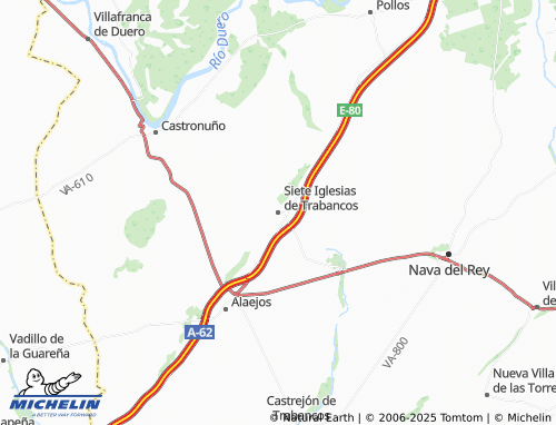 MICHELIN Siete Iglesias de Trabancos map - ViaMichelin