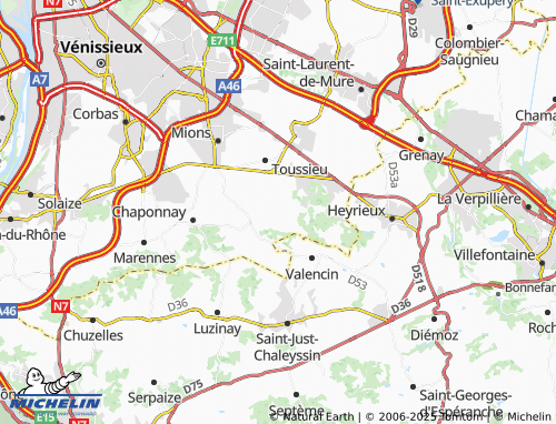 MICHELIN Villeneuve map - ViaMichelin
