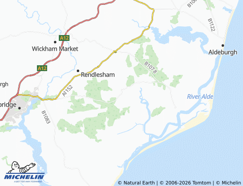 Carte MICHELIN Butley - ViaMichelin