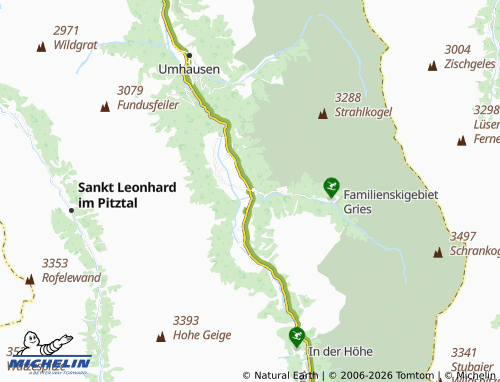 Mapa MICHELIN Längenfeld - ViaMichelin