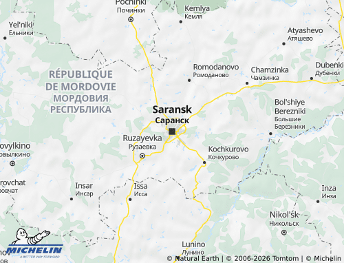MICHELIN-Landkarte Saransk - ViaMichelin
