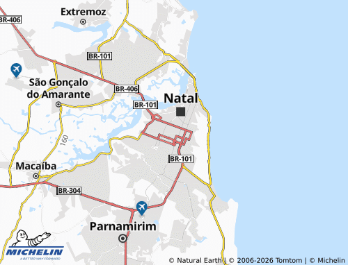 Mapa MICHELIN Lagoa Nova - ViaMichelin