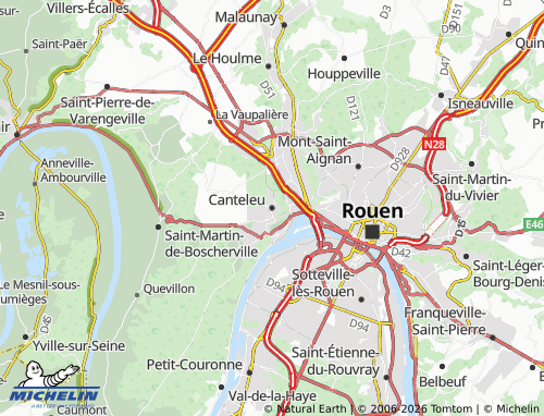 Mapa MICHELIN Canteleu - ViaMichelin