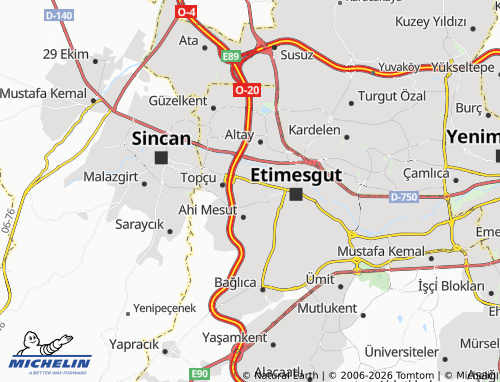 Kaart MICHELIN Piyade - ViaMichelin