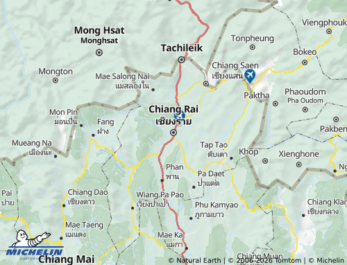Mapa MICHELIN Provincia de Chiang Rai - ViaMichelin