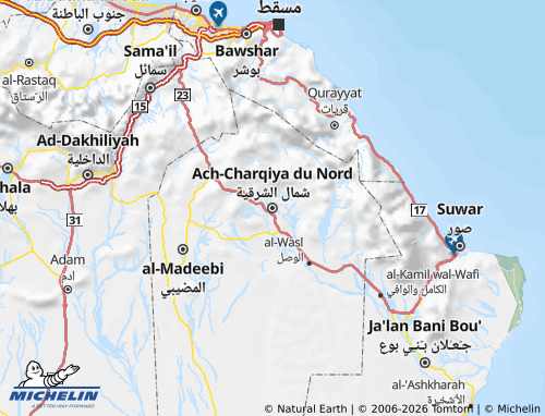 MICHELIN-Landkarte Shamal al-Sharqiyyah - ViaMichelin