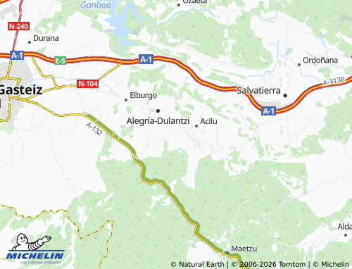 Mapa MICHELIN Gauna - ViaMichelin