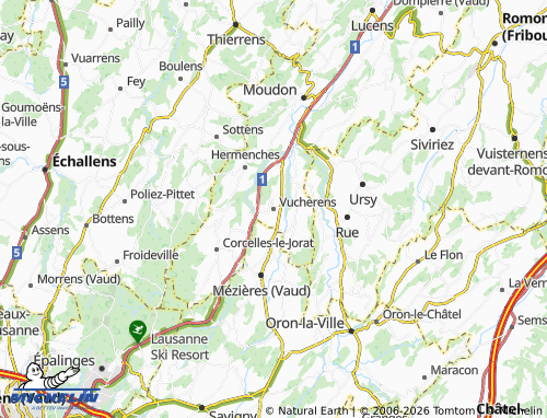 Mapa MICHELIN Vucherens - ViaMichelin