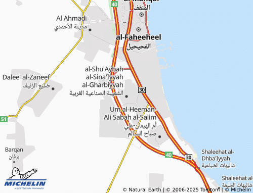 MICHELIN West Shuaiba Industrial map - ViaMichelin