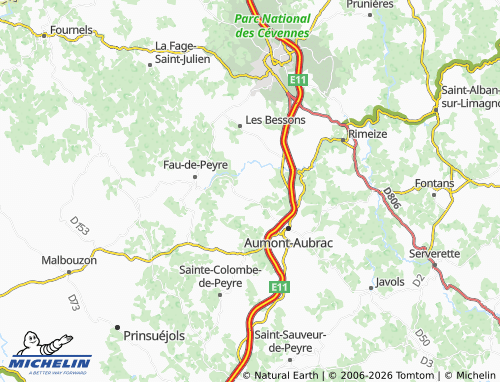 Mapa MICHELIN Nozières - ViaMichelin