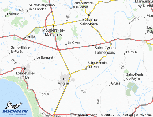 MICHELIN La Jonchère map - ViaMichelin