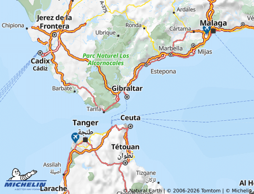 Mapa MICHELIN Gibraltar - ViaMichelin